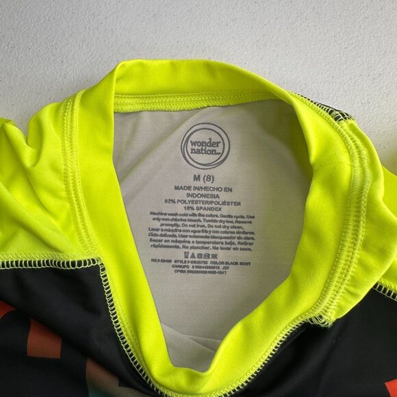 Wonder Nation Boys Neon Swim Chill Mode On Graphic Raglan Rash Guard Shirt - Picture 4 of 7